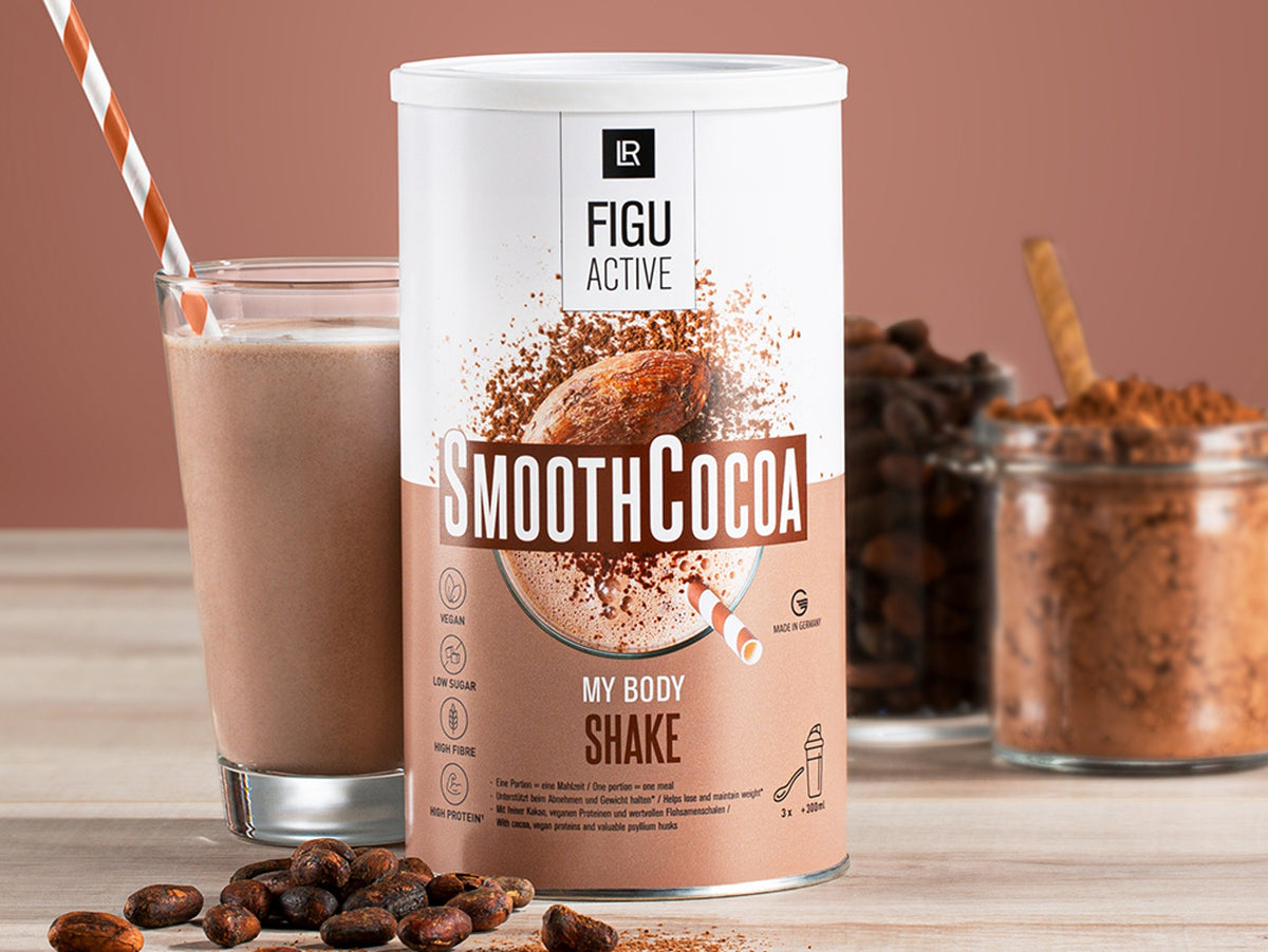 LR Figuactiv Smooth Cocoa Shake – veganer Mahlzeitenersatz mit Kakao‑Geschmack