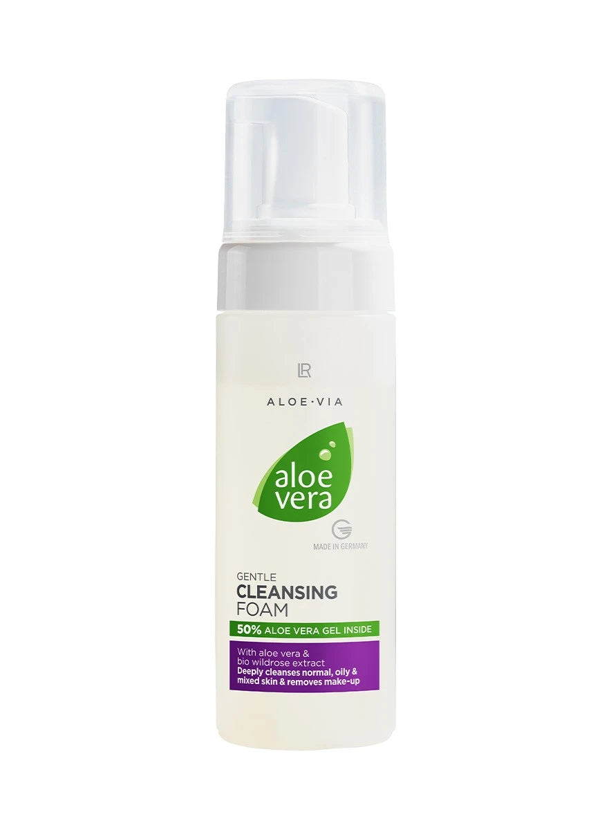 LR Aloe Vera Sanfter Reinigungsschaum 150ml mit 50% Aloe Vera und Bio-Wildrosen-Extrakt