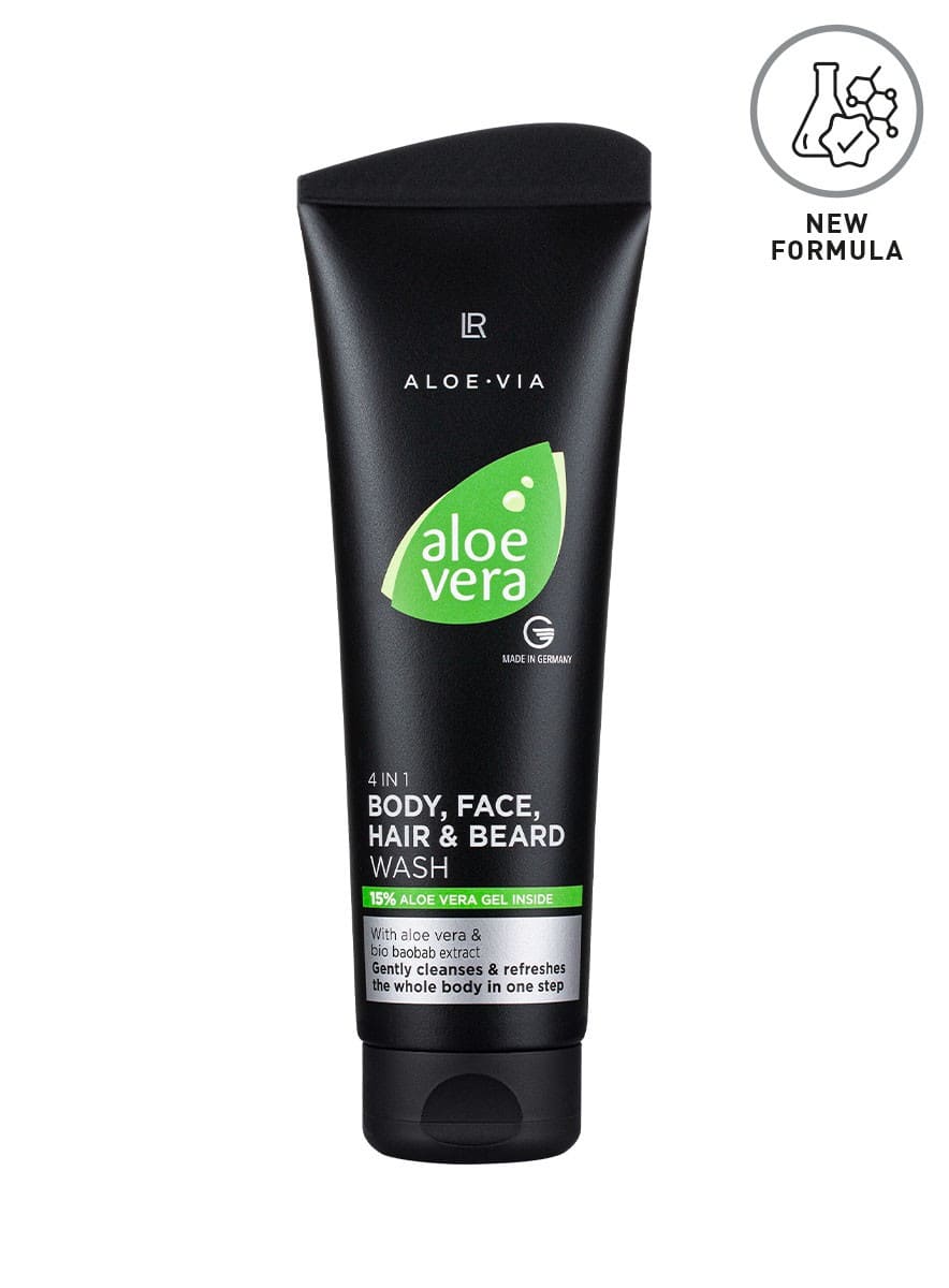 LR Aloe Vera Men 4in1 Body, Face, Hair & Beard Wash 250ml mit Bio-Hopfen