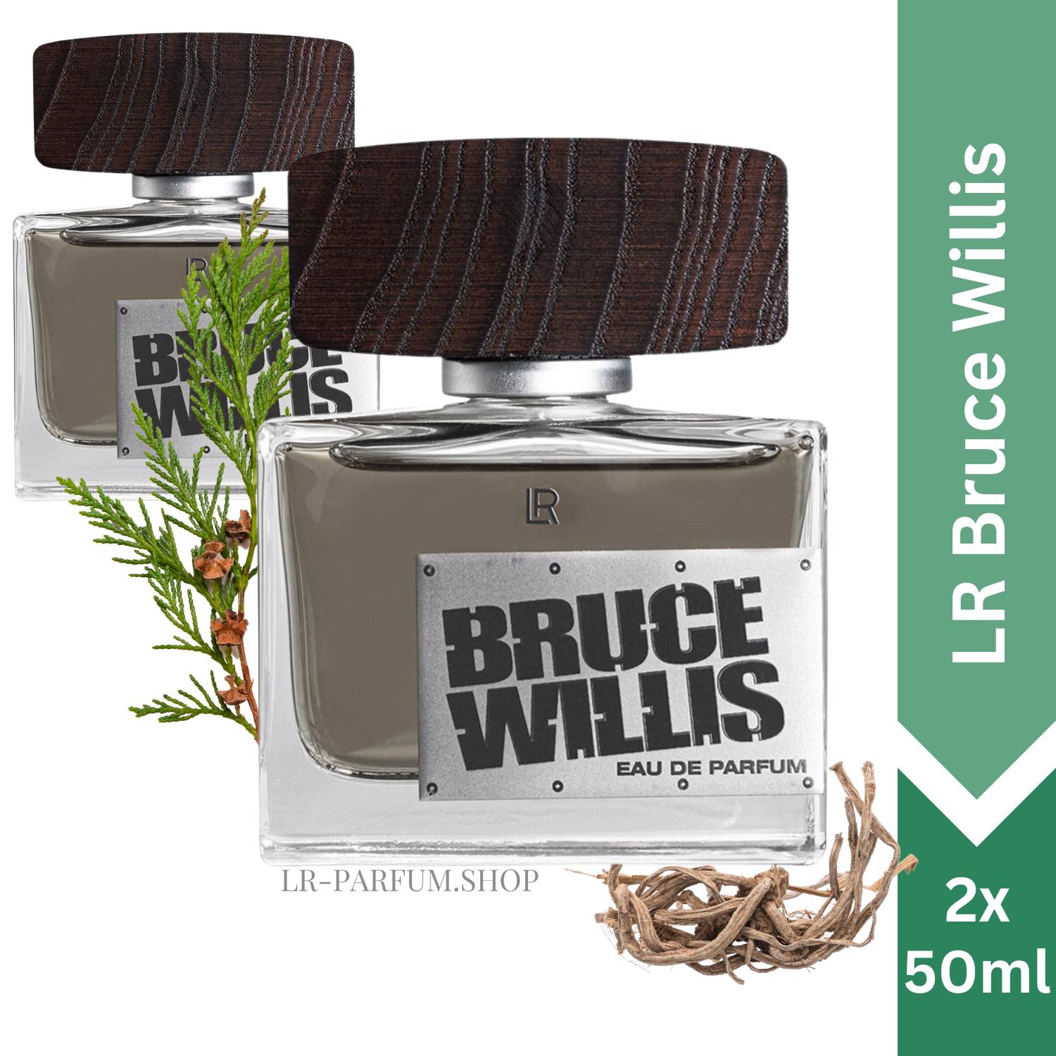 LR Bruce Willis - Eau de Parfum 50ml, 2er Pack (2x50ml) - LR-Parfum.shop
