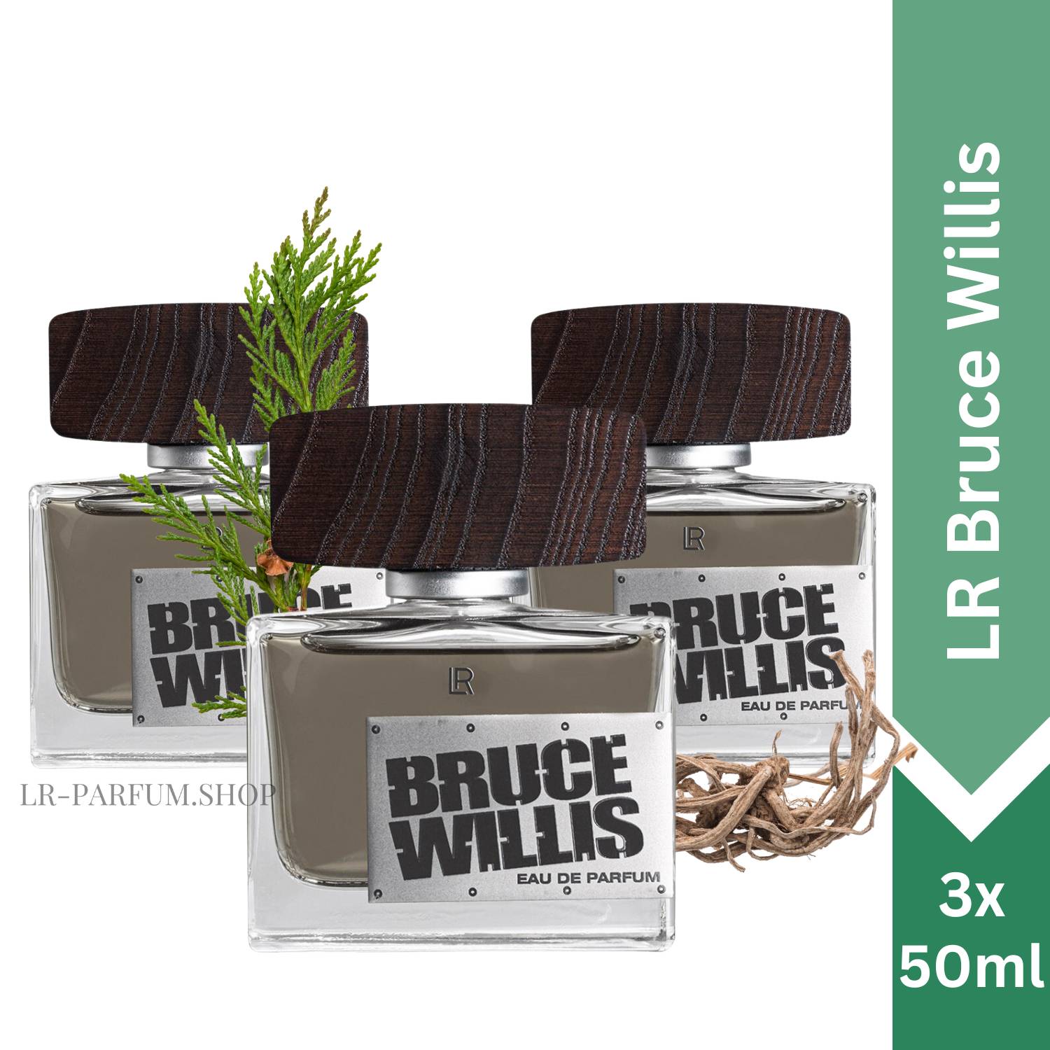 LR Bruce Willis - Eau de Parfum 50ml, 3er Pack (3x50ml) - LR-Parfum.shop