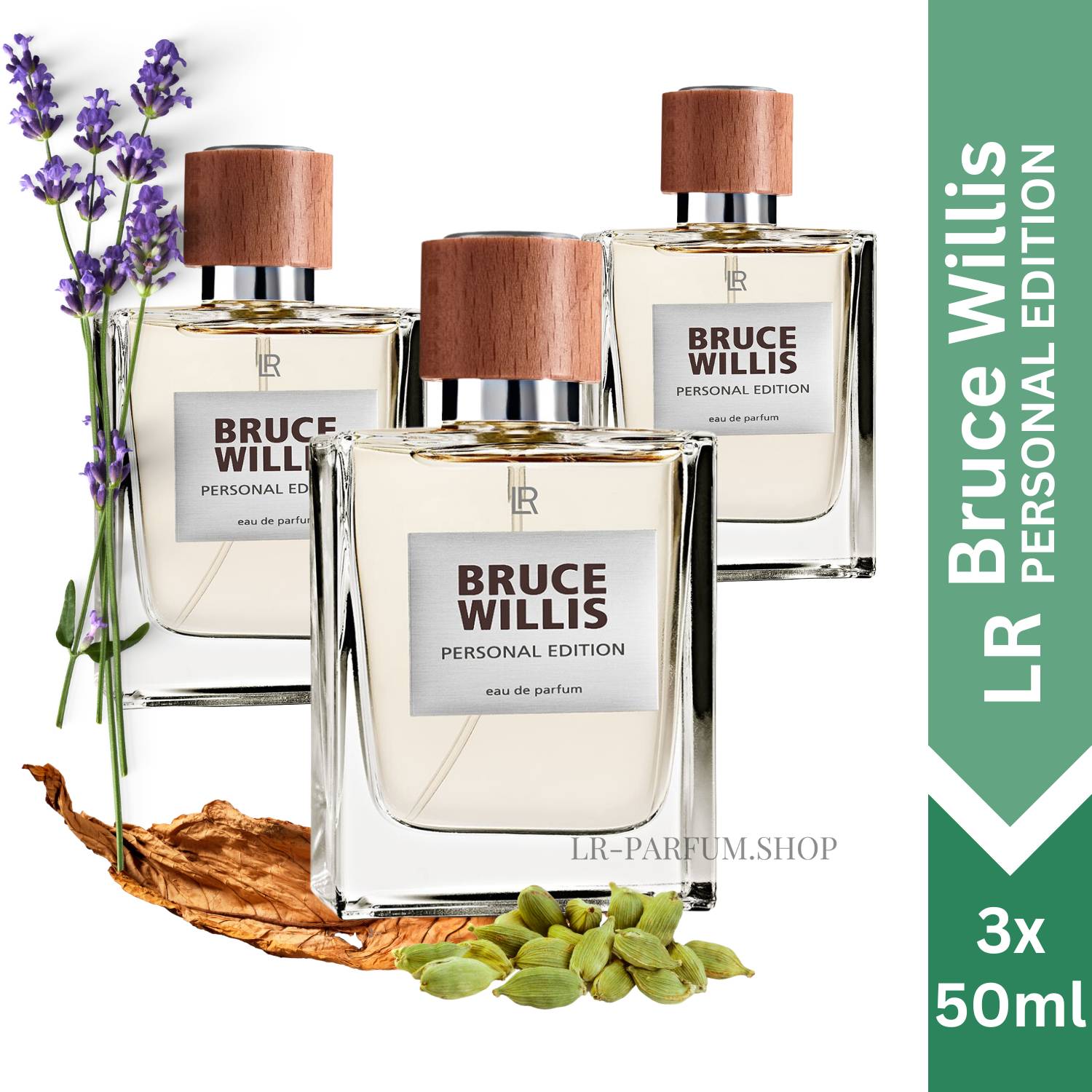 LR Bruce Willis Personal Edition - Eau de Parfum, 3er Pack (3x 50ml) - LR-Parfum.shop