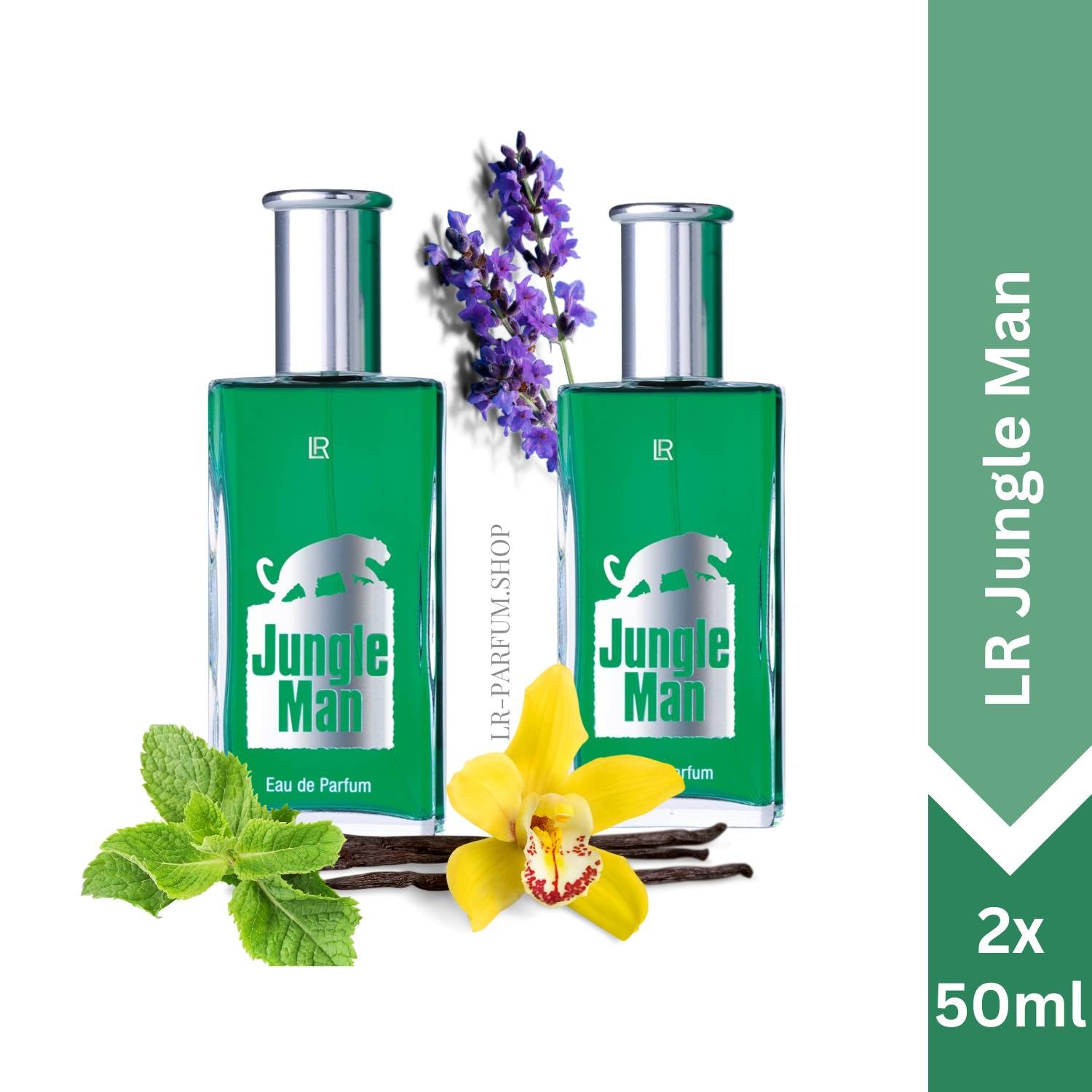 LR Jungle Man - Eau de Parfum, 2er Pack (2x50ml) - LR-Parfum.shop
