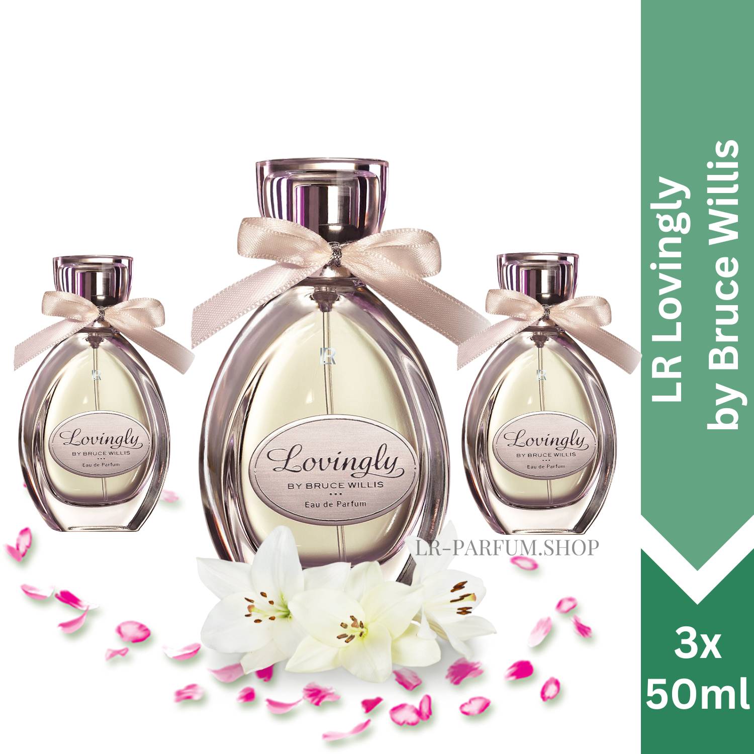 LR Lovingly - by Bruce Willis Eau de Parfum, 3er Pack (3x50ml) - LR-Parfum.shop