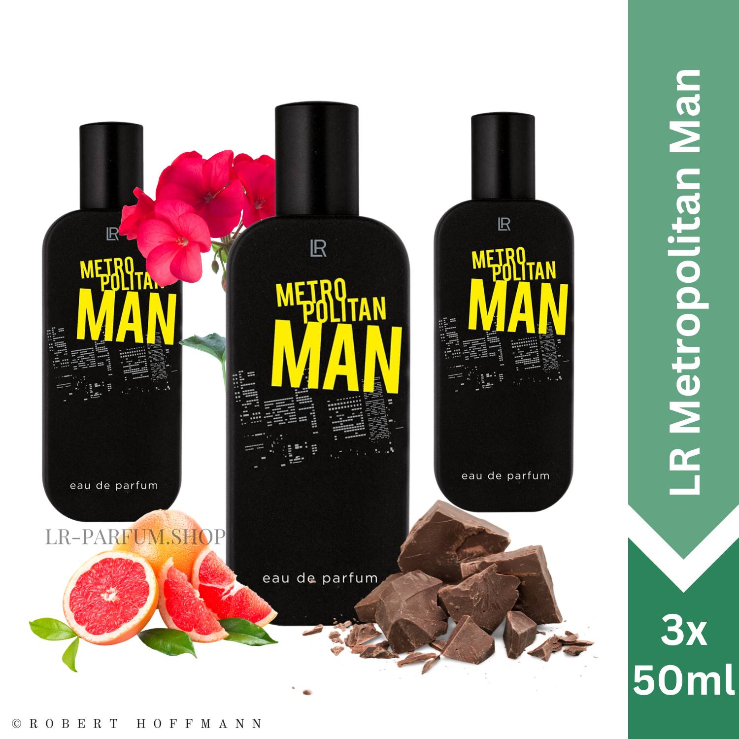 LR Metropolitan Man Eau de Parfum, 3er Pack (3x50ml) LR-Parfum
