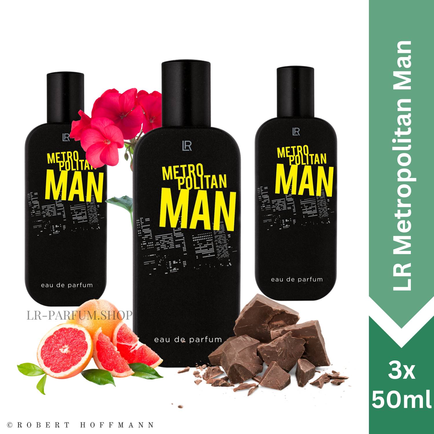 LR Metropolitan Man - Eau de Parfum, 3er Pack (3x50ml) - LR-Parfum.shop