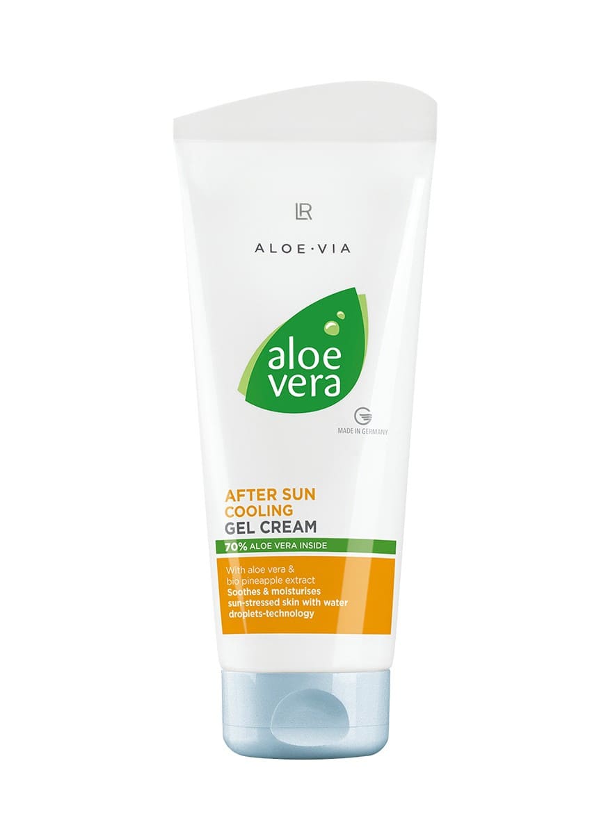 Tube der kühlenden Aloe Vera After Sun Gel Cream mit Bio-Ananas-Extrakt