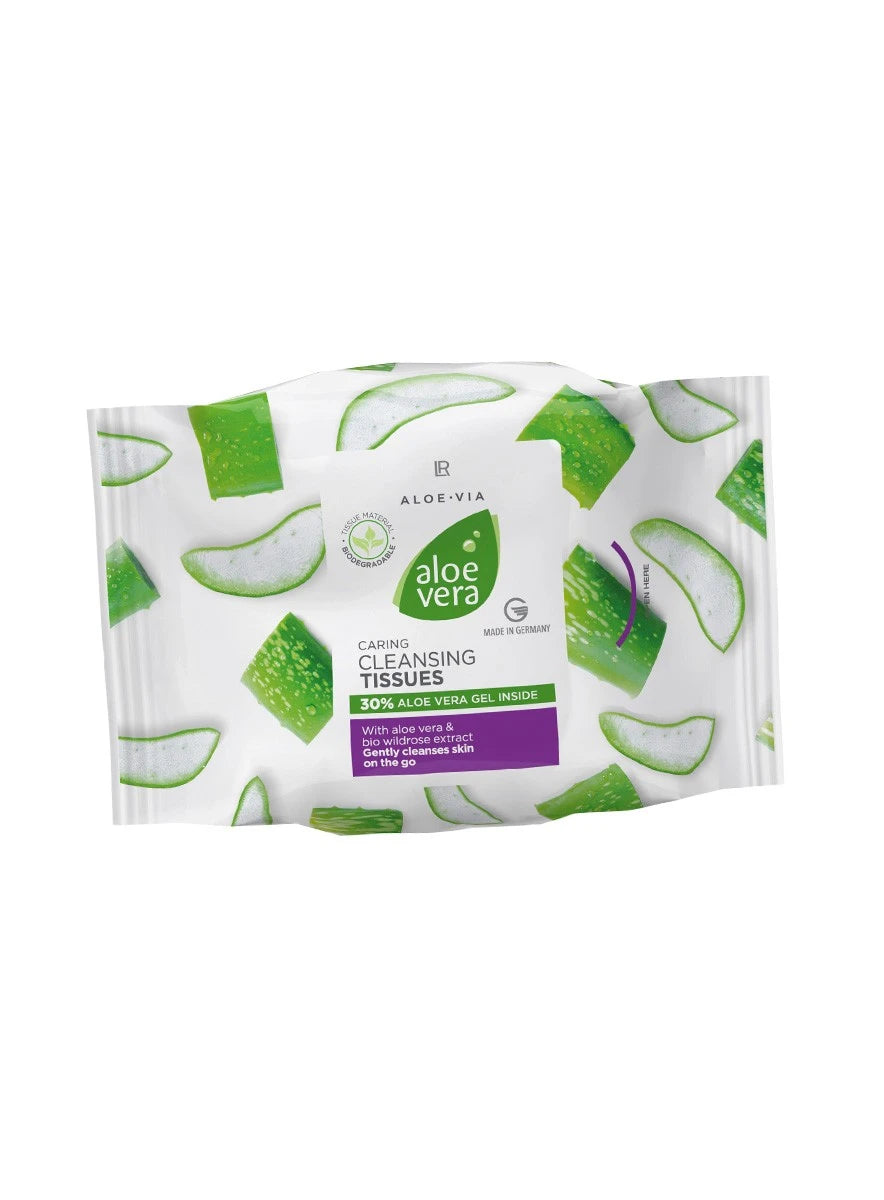 LR Aloe Vera Pflegende Reinigungstücher 25 Stück mit 30% Aloe Vera und Bio-Wildrose