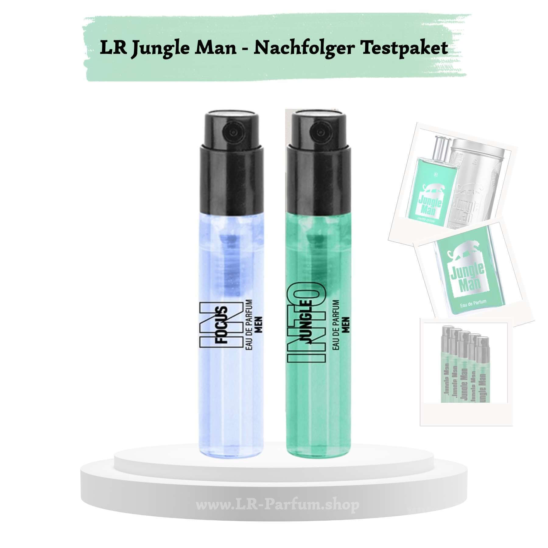 LR Jungle Man - Nachfolger Testpaket mit 2 kompakten Minis in Duftproben.