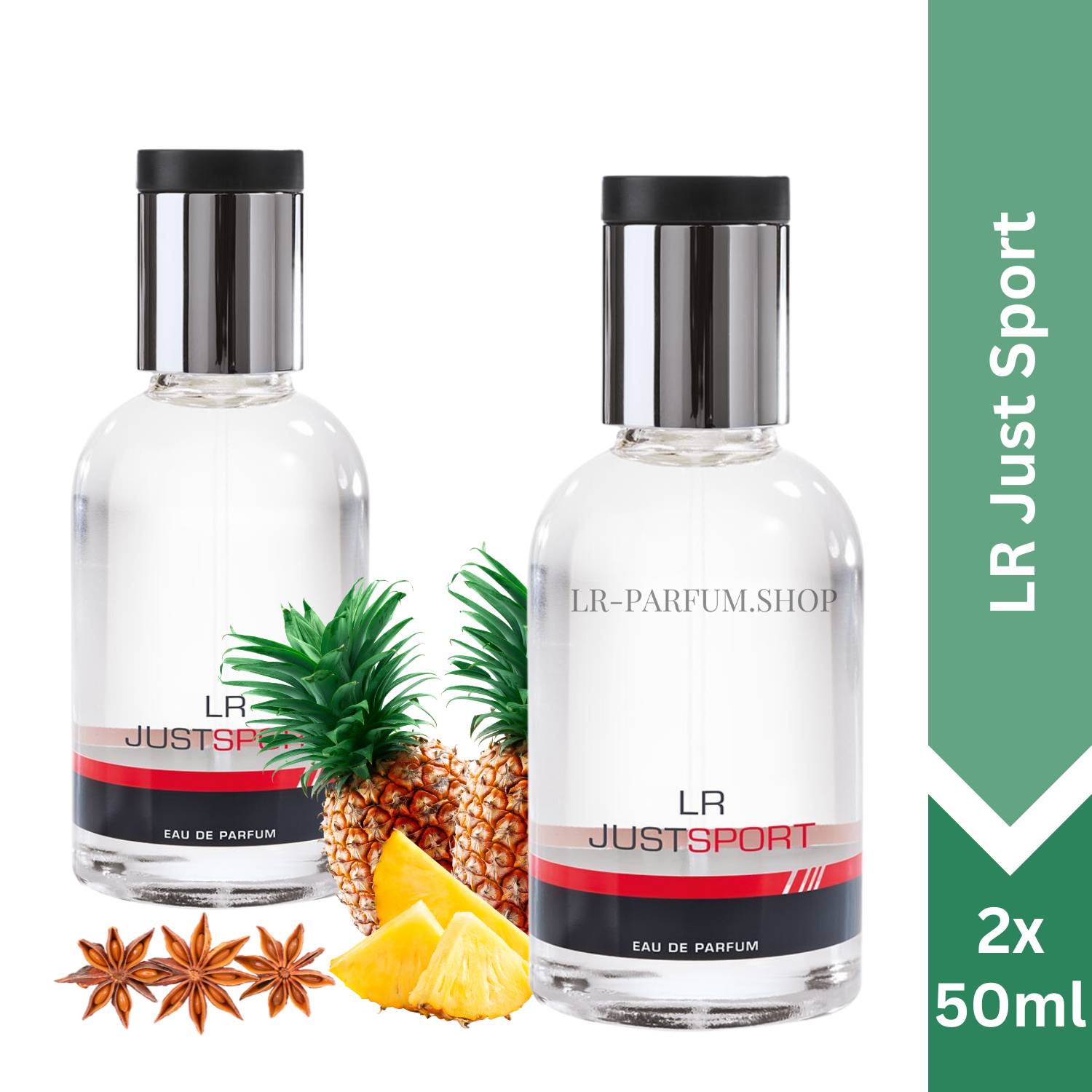 LR Just Sport - Eau de Parfum, 2er Pack (2x50ml) - LR-Parfum.shop